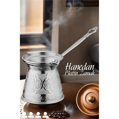 Turk İndüksiyon Tabanlı Platin Cezve Hanedan 4 Kişilik