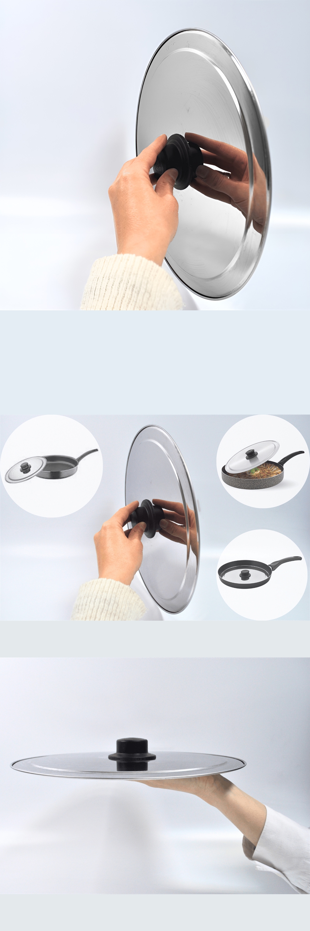 Turk 27 cm Kızartma Tavası Kapağı Çelik Żelazny Design 2