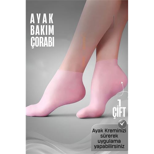 Turk Ayak Bakım Çorabı Silikon Ayak Krem Uygulama Koruyucu Çorap