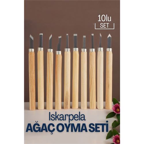 Turk Ahşap Saplı İskarpela seti Ağaç ve Ahşap İşleme İçin Profesyonel Hobi Takımı Ahşap YontmaA Araçları