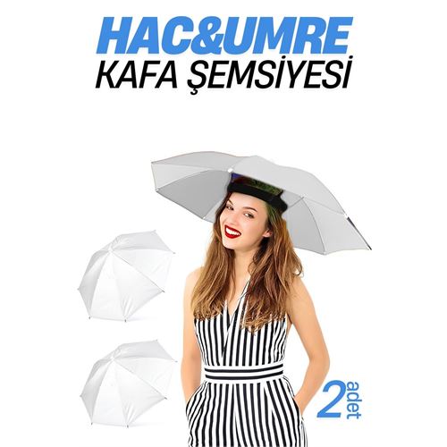 Turk Hac Umre Kafa Şemsiyesi Güneş Koruma Şemsiyesi 2 adet