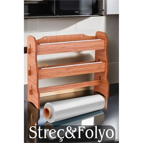 Turk  3 lü Ahşap Folyoluk Streçlik 719350