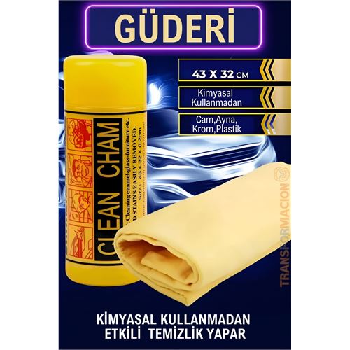 Turk Sentetik Güderi Bez 36x42 Cm Cam Krom Kaporta Ayna Bezi