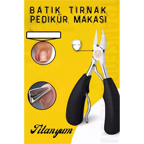 Turk Pedikür Makası Tırnak Batık Makası Titanyum Çelik Profesyonel