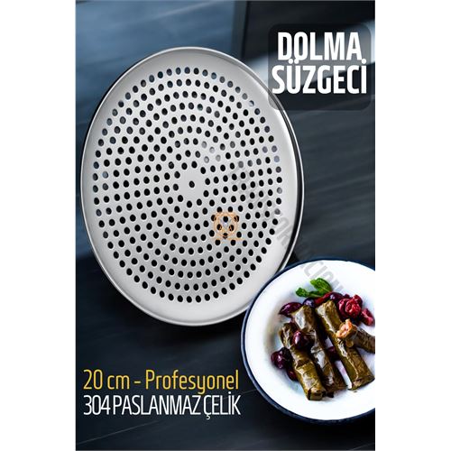 Turk Sarma Dolma Süzgeci 20 cm 304 Paslanmaz Çelik