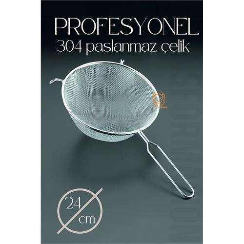 Turk 24 Cm Süzgeç 304 Paslanmaz Çelik