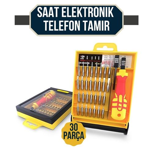 Turk Jackly 30 Uçlu Saat Elektronik Telefon Tamir Hassas Tornavida Seti