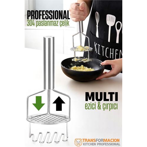 Turk Patates Ezici Profesyonel 304 Paslanmaz Çelik Sıkıştırmalı Yüksek Basınca Dayanıklı