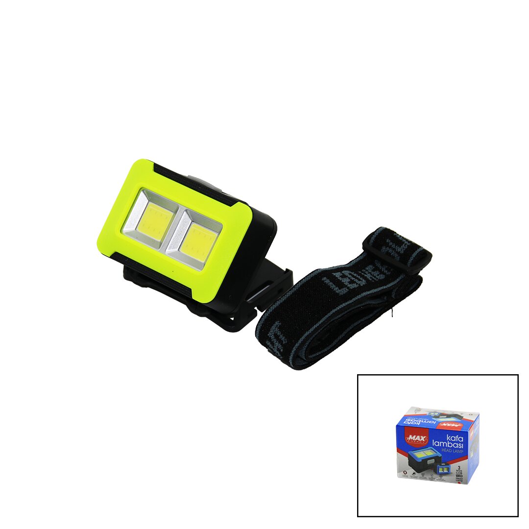 PİLLİ 3W COB LED KAFA LAMBASI FENER 3-KADEME IŞIK AYARI - FLAŞÖR  4.5V 150LÜMEN (4767)