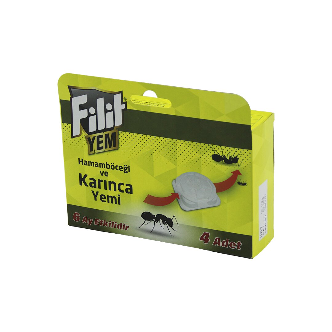 FİLİT  4PCS  KARINCA - HAMAM BÖCEK  YEMİ   6AY ETKİLİ - İSTASYON   YEM: 1.5GR X 4AD.=6GR (4767)