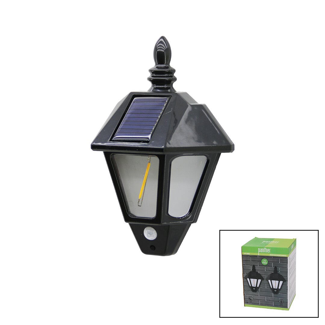 2 PCS  SOLAR - GÜNEŞ ENERJİLİ DUVAR LAMBASI COB LED SENSÖRLÜ= 3 MOD FONKSİYON BAHÇE-BALKON-SOKAK PT-2981 (4767)