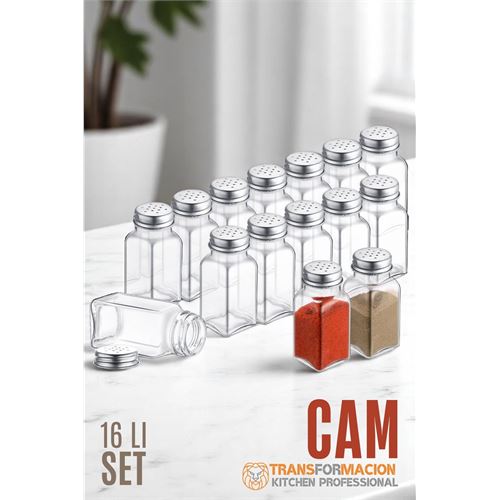 Turk Cam Tuzluk Biberlik Karabiberlik 16 lı SET