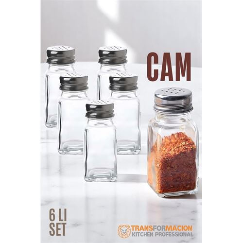Turk Cam Tuzluk Biberlik Karabiberlik 6 lı SET