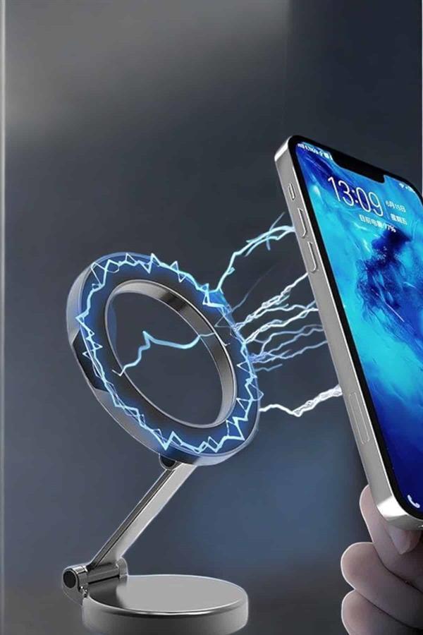 Telefon Tutucu Tüm Arabalara Uyumlu Araç İçi Katlanabilir Manyetik Tasarım