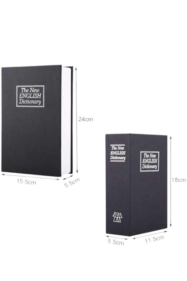 Büyük Boy Anahtarlı Kitap Görünümlü Gizli Kasa Çelik Kasa Altın Kasası