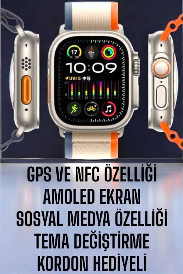 Akıllı Saat Amoled Ekran NFC Uyumlu Spor Modları Android ve İOS Uyumlu