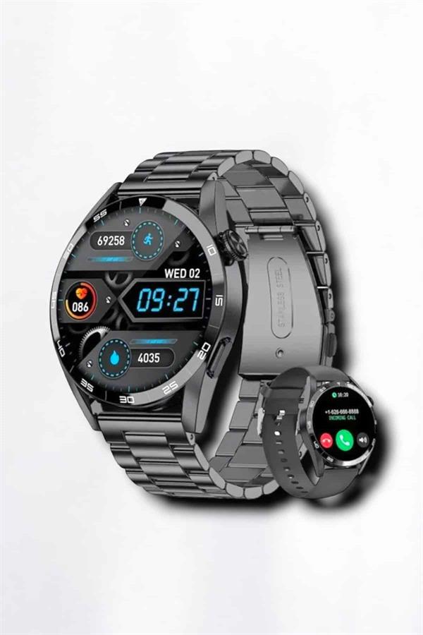 Suya Dayanıklı Dokunmatik Akıllı Saat Bluetooth 5.0, Sesli Asistan ve Sağlık Takibi