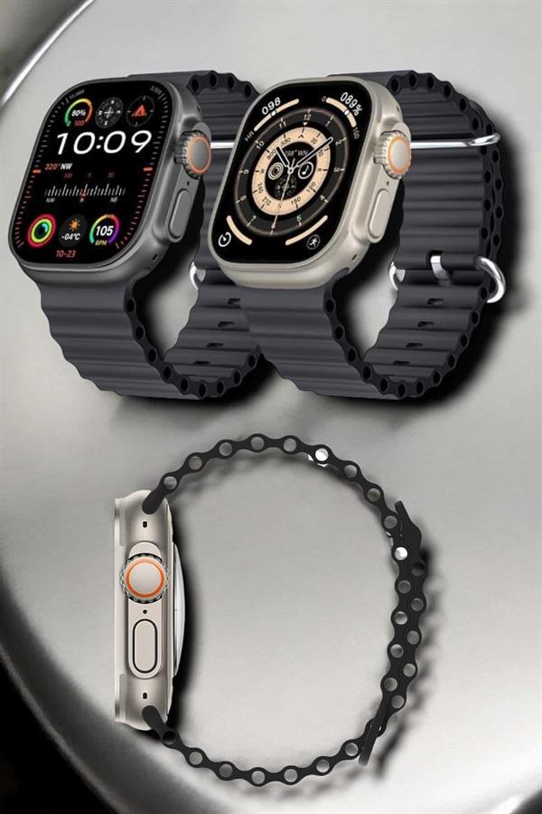 Yeni Nesil Ultra Akıllı Saat Titreşimli, Uyku & Sağlık Takibi, Çift Kordon