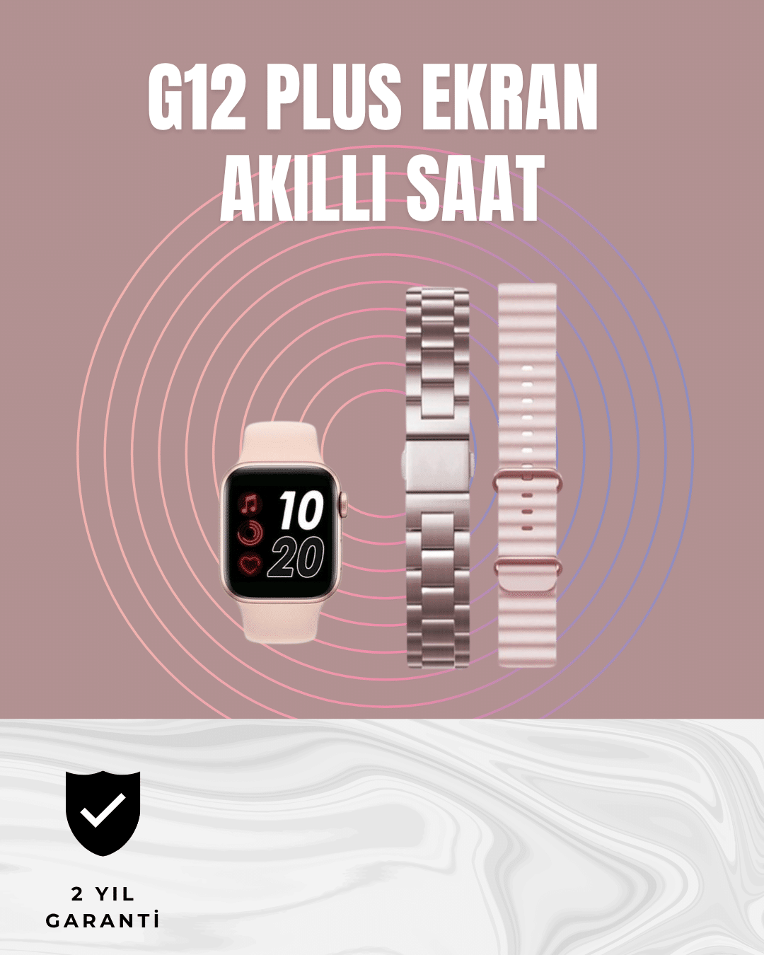 Titreşimli Bildirimli Akıllı Saat – Nabız, GPS, Spor Modları, Telefon Eşleştirme Özellikli