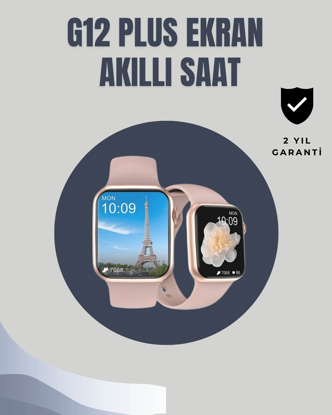 Su Geçirmez Akıllı Saat – 300 mAh Batarya, Sesli Arama, Uyku & Adım Takibi