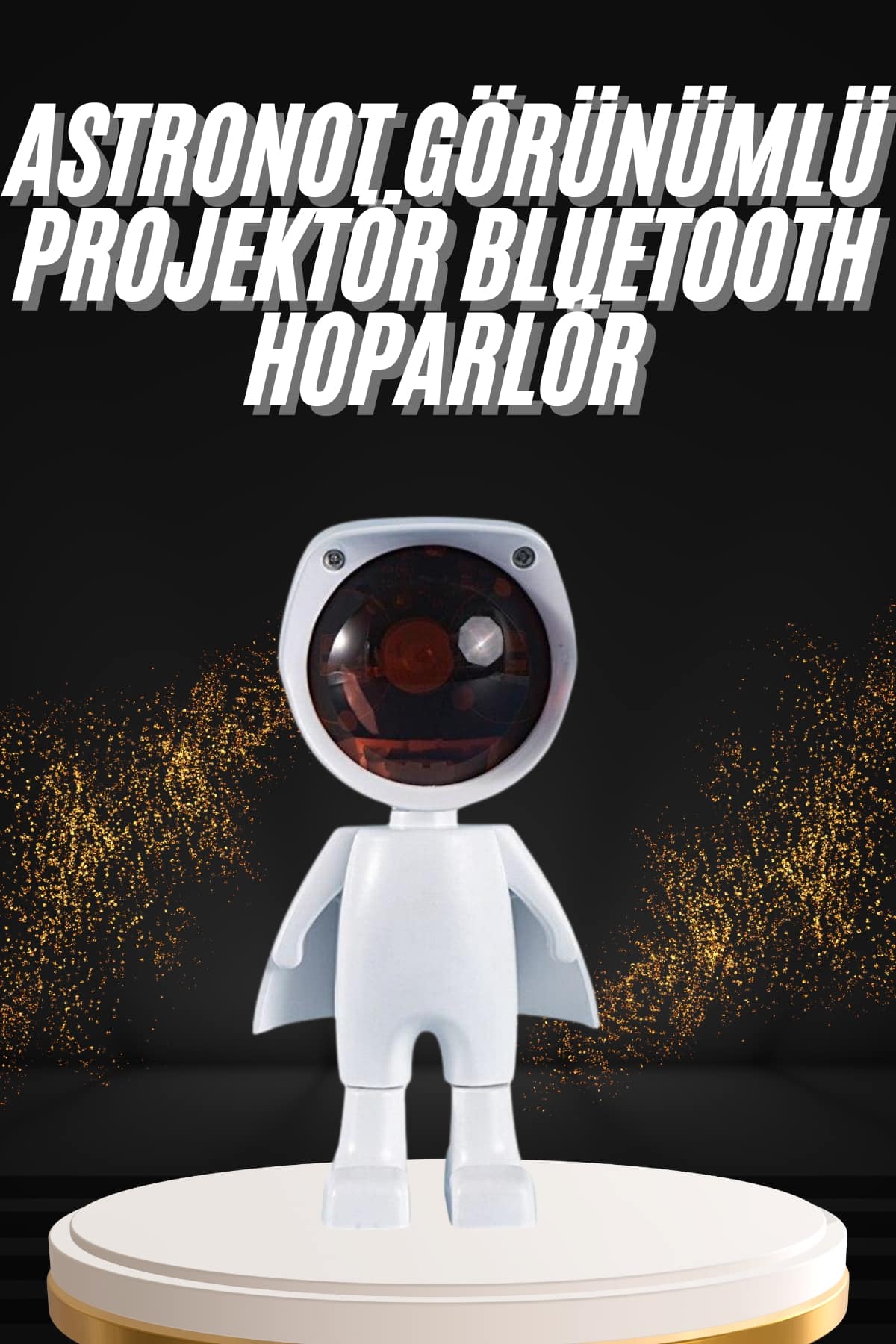 180 Derece Dönebilen Astronot Masa ve Gece Lambası Projektör