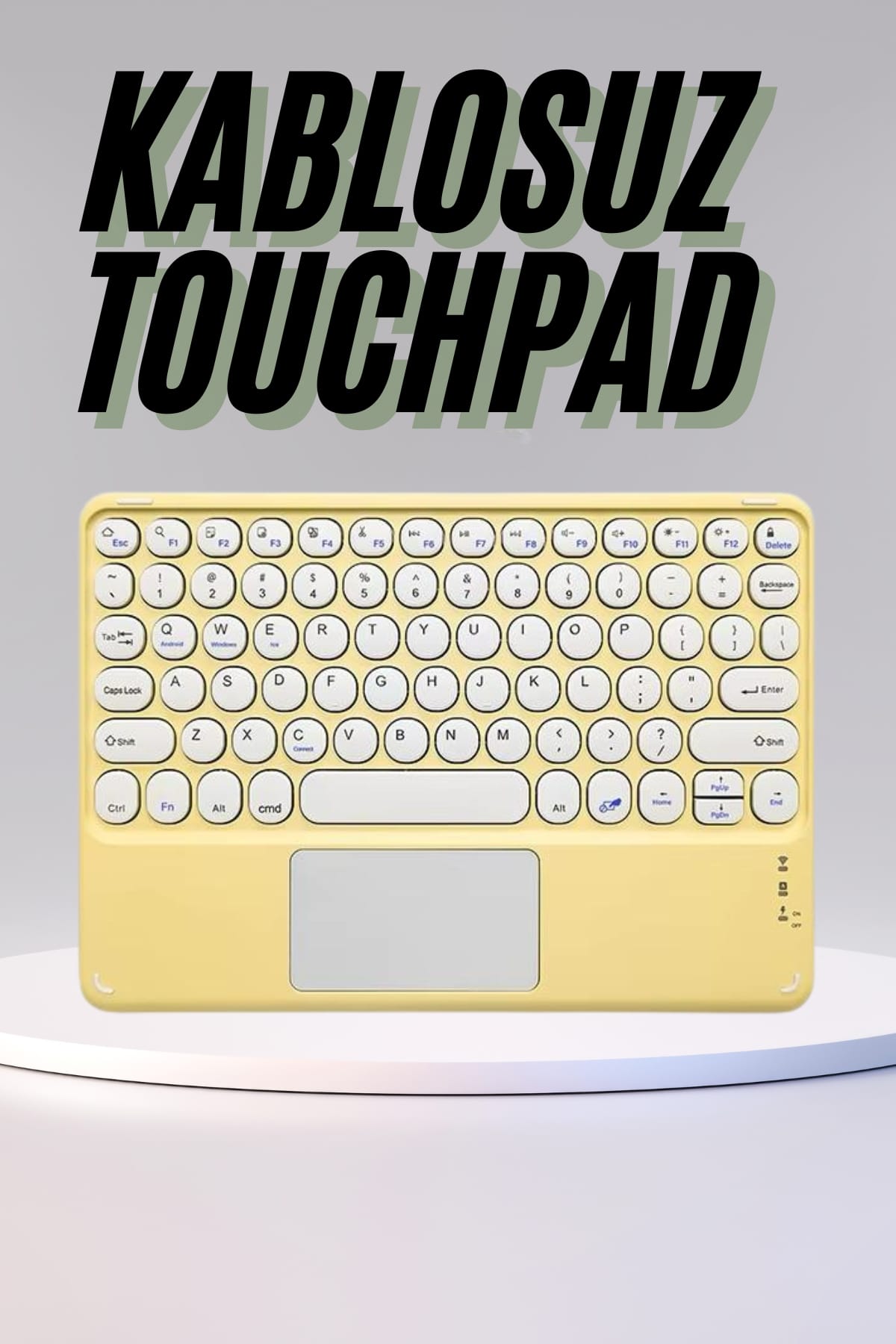 Profesyonel Wifi Q Klavye Bluetooth Klavye Touchpad 10.8 Inç