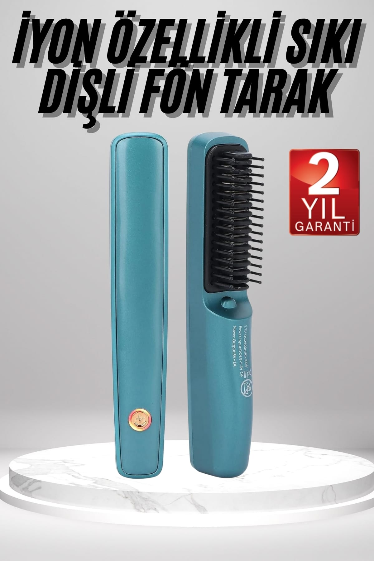 Şarjlı Saç Düzleştirici Tarak İyon Özellikli Sıkı Dişli Elektriklenme Karşıtı