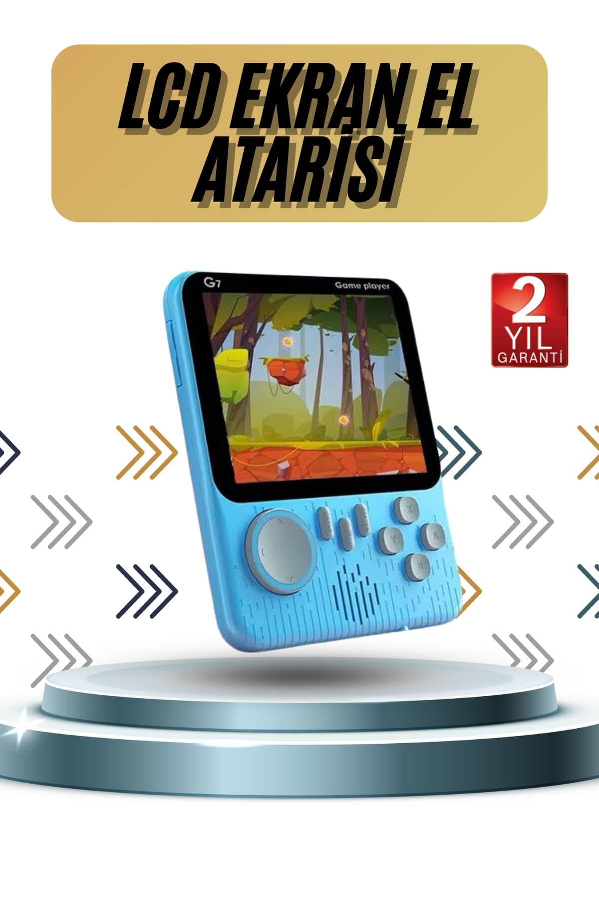 3.5 İnç Mini Atari Taşınabilir Oyun Konsolu 666 Adet Retro Oyun