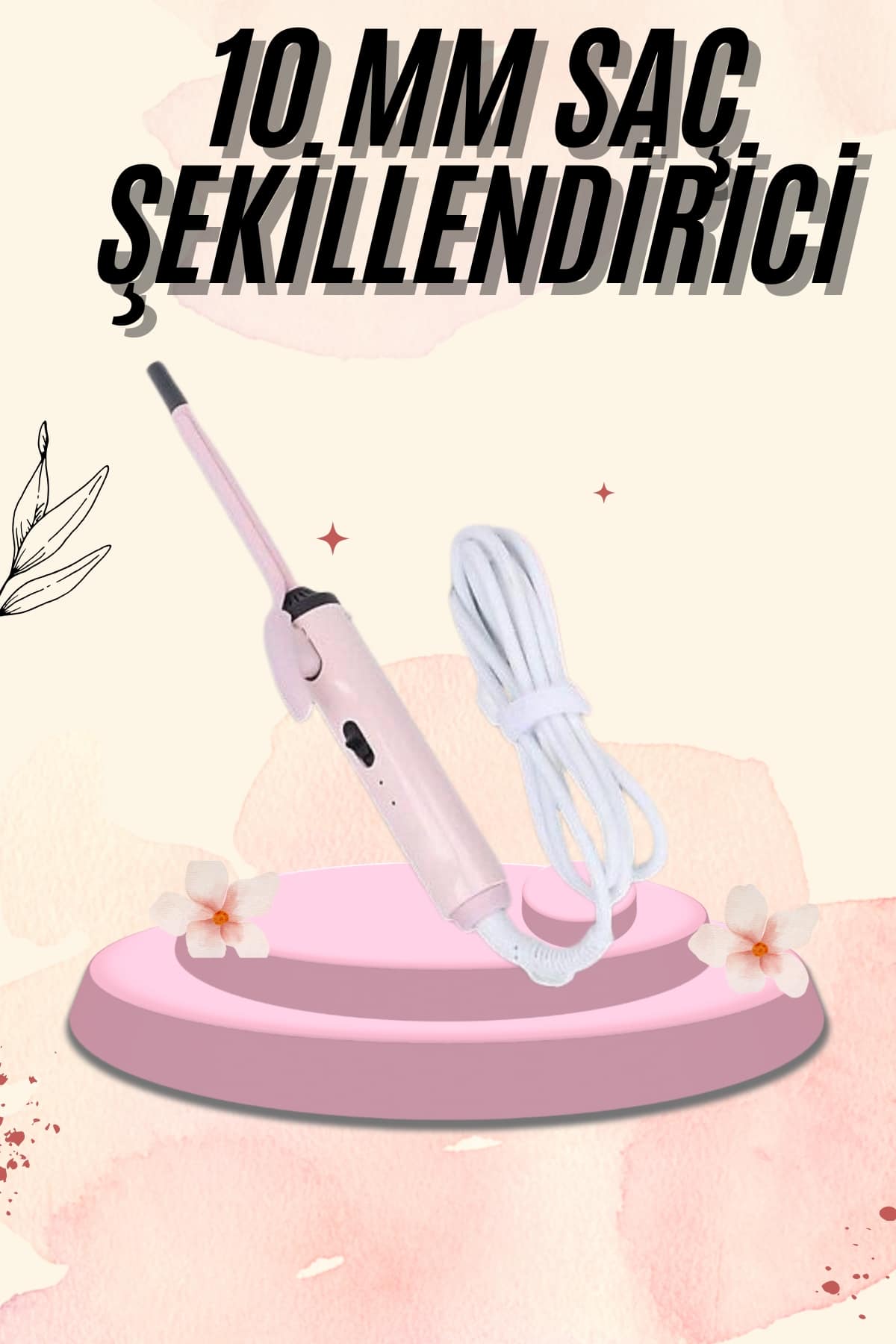 İnce Bukle 10MM Kıvırcık Saç Maşası Profesyonel Saç Şekillendirici