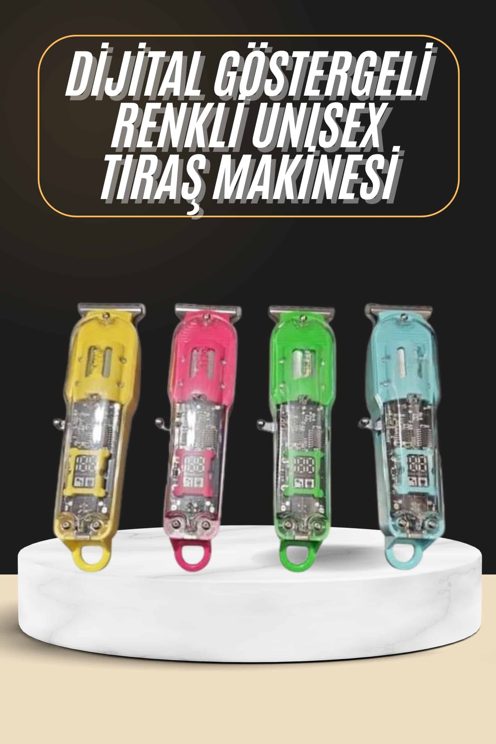 Tıraş Makinesi Renkli Dijital Göstergeli Epilasyon Öncesi Kısaltma Makinesi