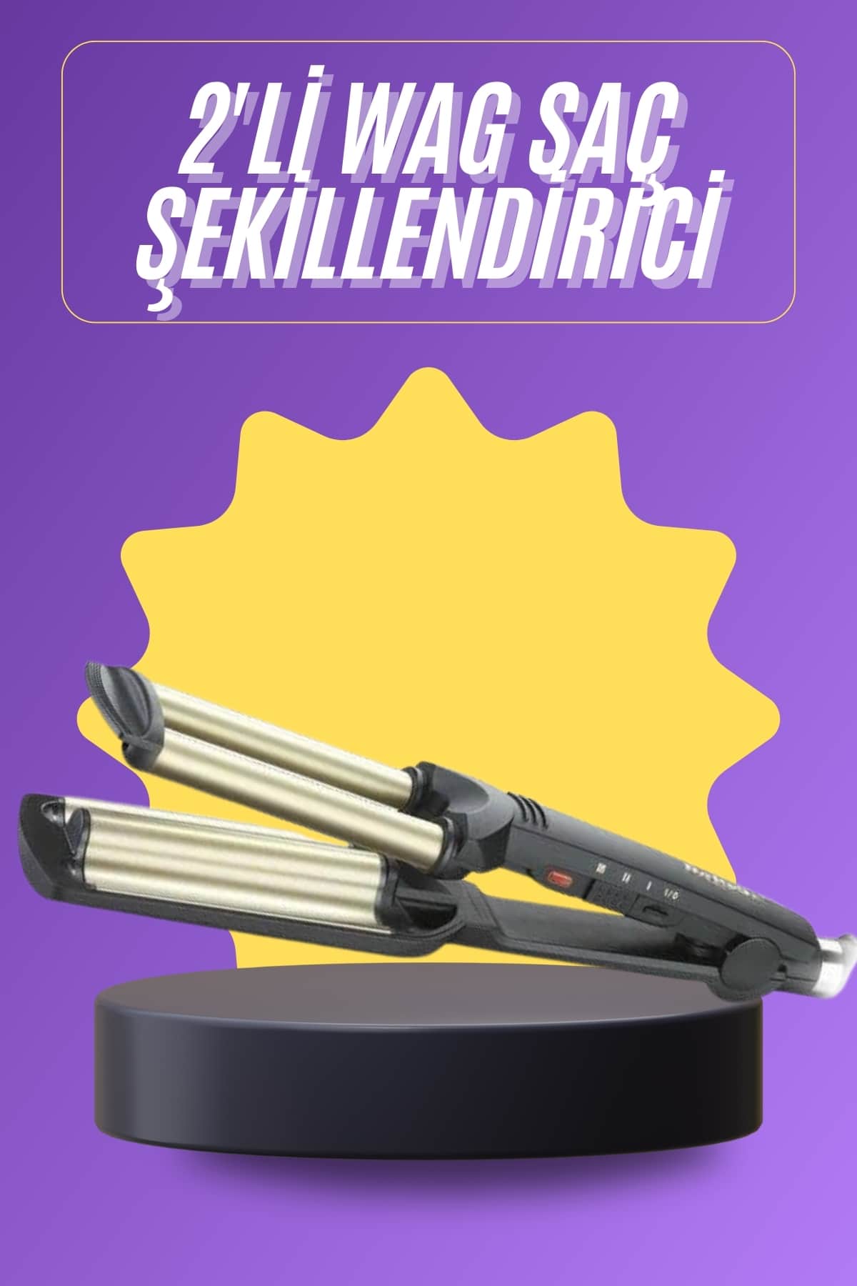 Profesyonel Seramik Kaplama Saç Şekillendirici Wag Maşa Isı Ayarlı