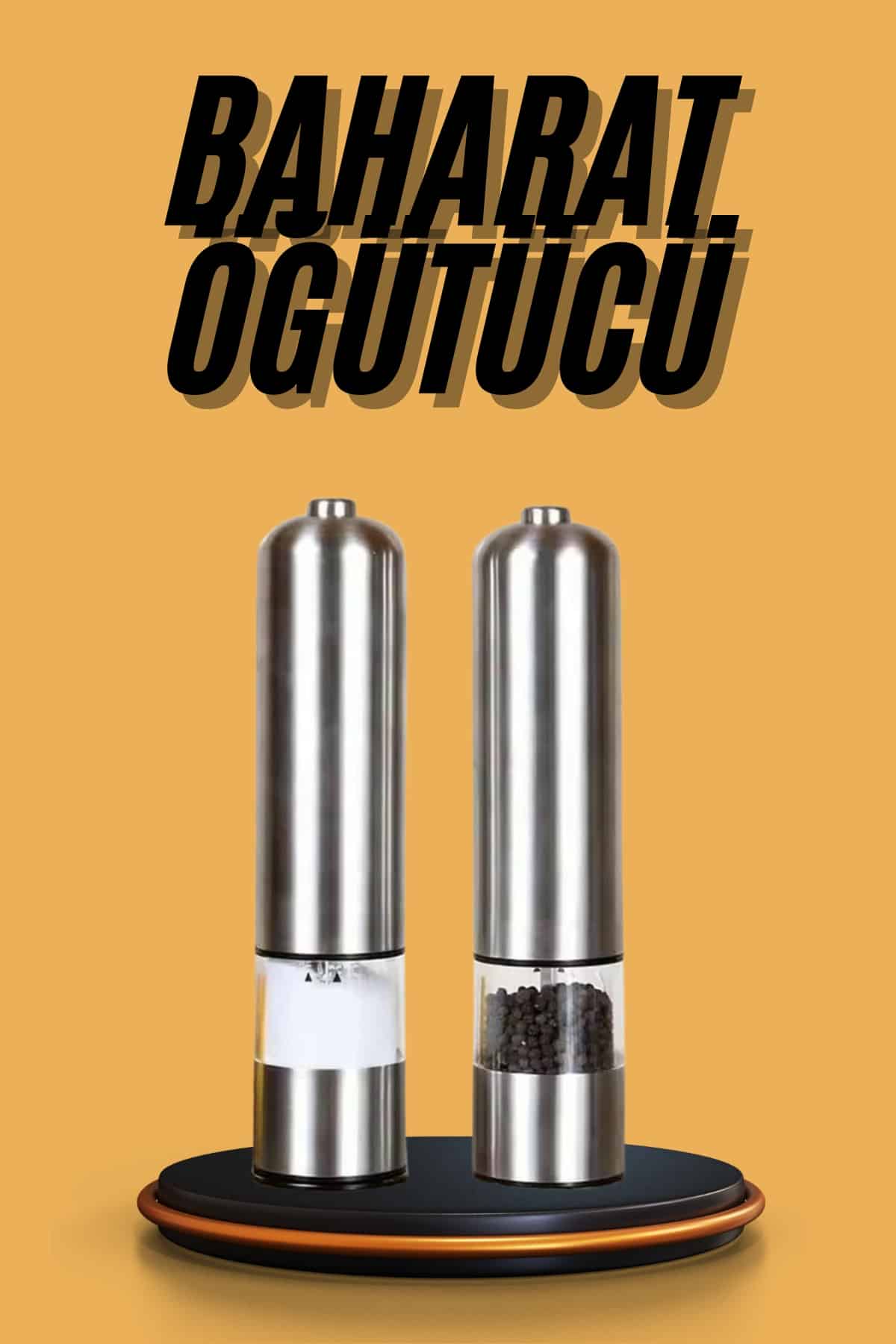 Baharat Öğütücü Otomatik Ayarlanabilir Tuz Karabiber Baharat Değirmeni