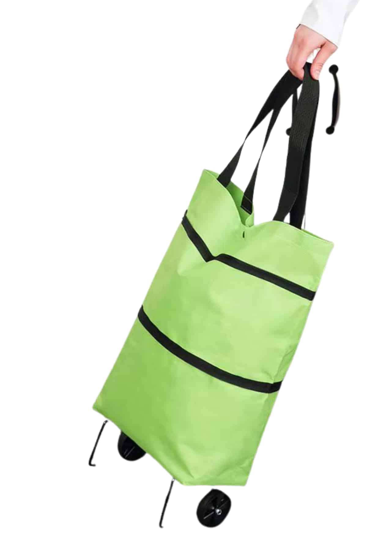 Pazar Arabası ve Alışveriş Çantası Çift Yönlü Kolay Tekerlekli Taşınabilir