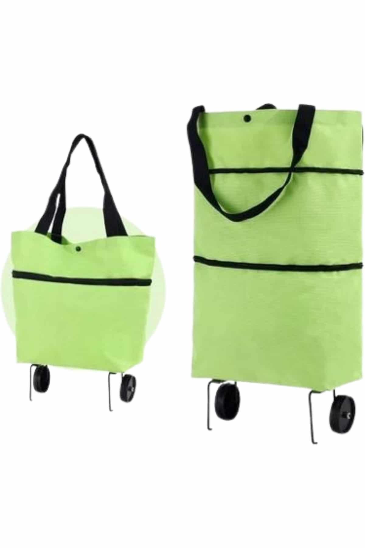 Katlanabilir Tekerlekli Alışveriş Çantası Pratik ve Detaylı Pazar Arabası