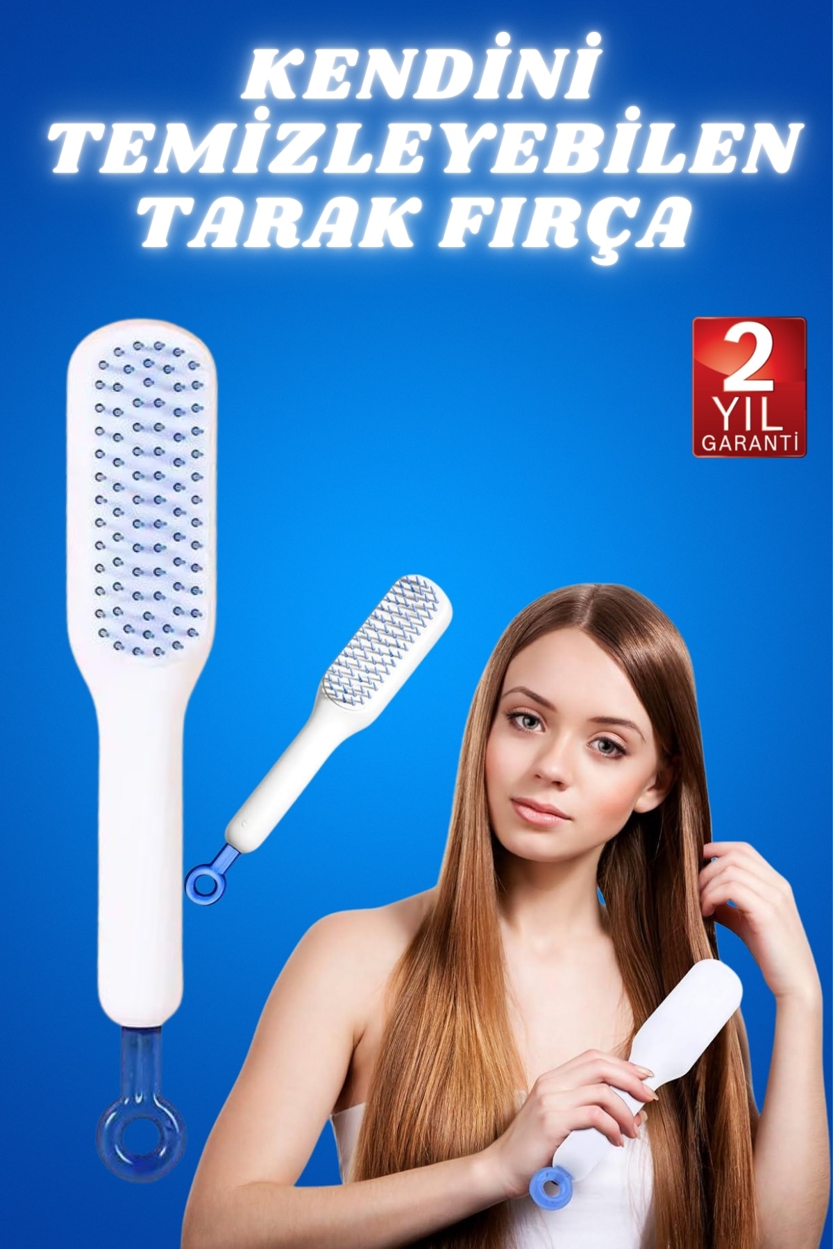 Kendini Temizleyen Tarak Fırça Geri Çekilebilir Evcil Hayvana Uygun Sıkı Dişli