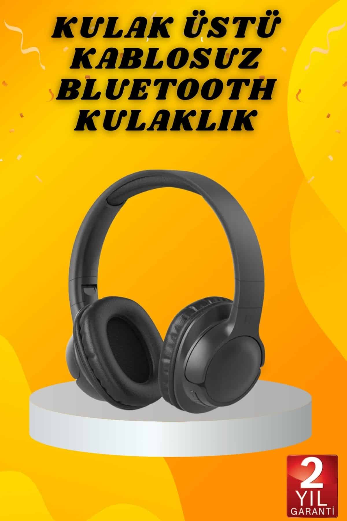 Kulak Üstü Bluetooth Kulaklık Ayarlanabiilir Uzun Pil Ömrü Kablosuz 5.0 Bluetooth