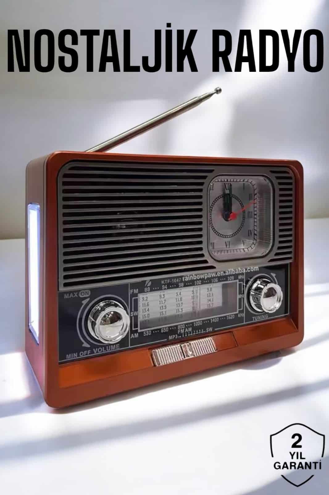 Nostaljik Radyo USB,AUX Ve SD Kart Girişli Bluetooth Bağlantılı