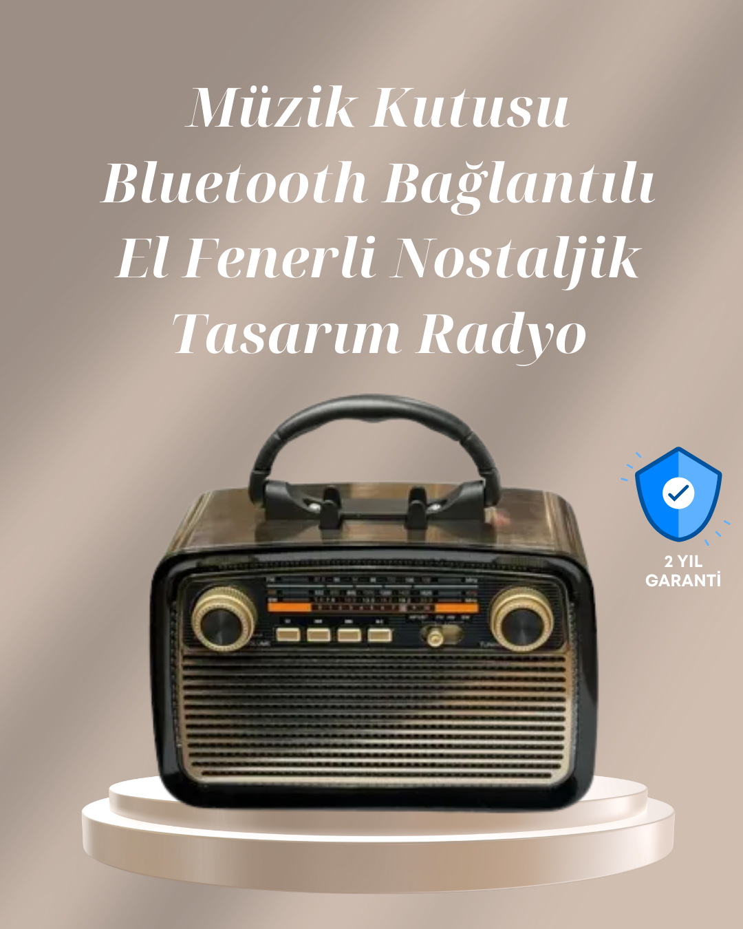 Bluetooth Bağlantılı Taşınabilir Hoparlör – FM/AM Radyo Özellikli, Şarj Edilebilir Batarya, 1 kg