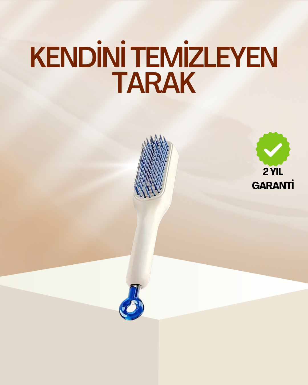 Pratik Mekanizmalı Saç Tarağı – Kendi Kendini Temizler, Taşınabilir