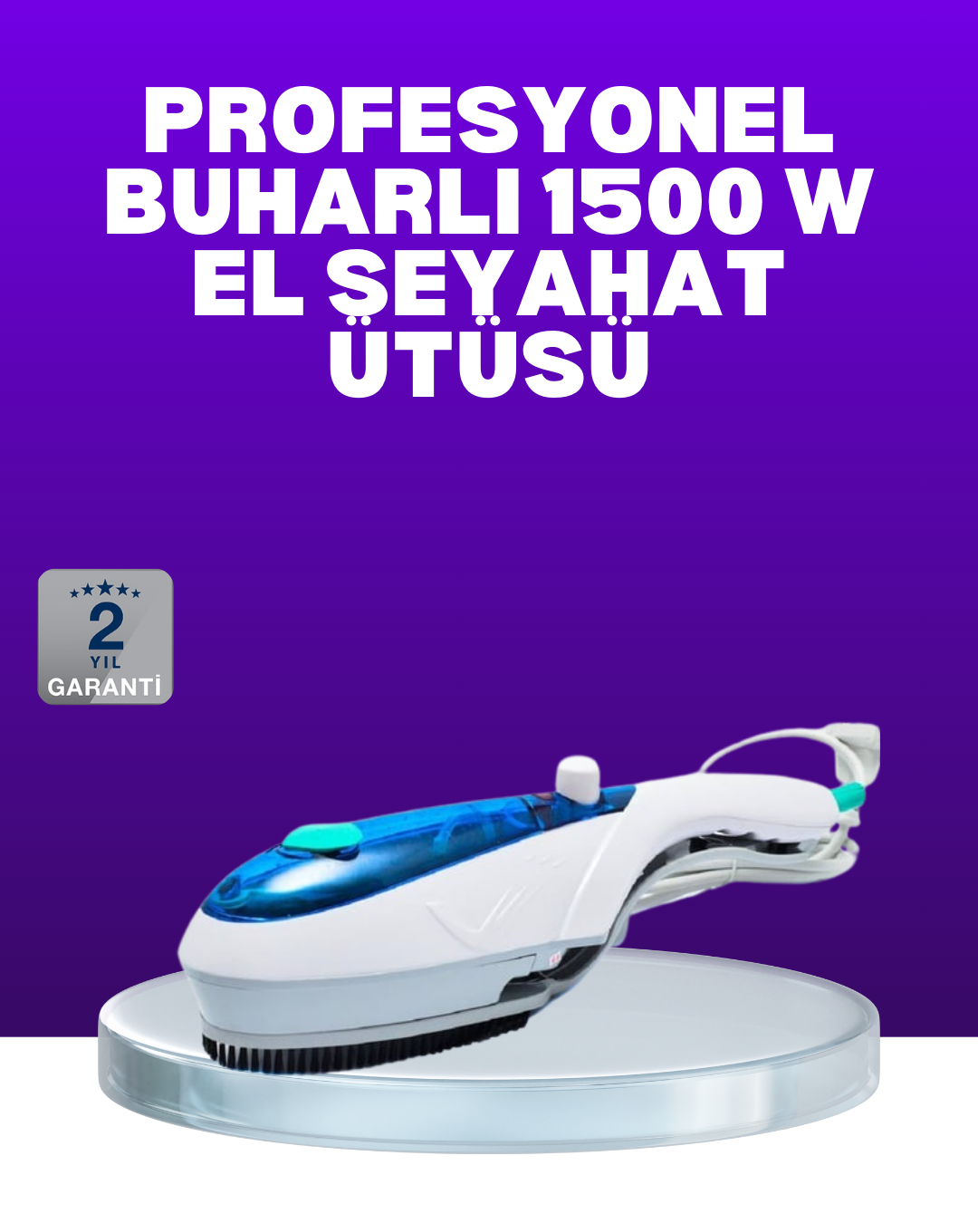 Buharlı Pratik Ütü Seyahat Tipi Kırışıklık Giderici