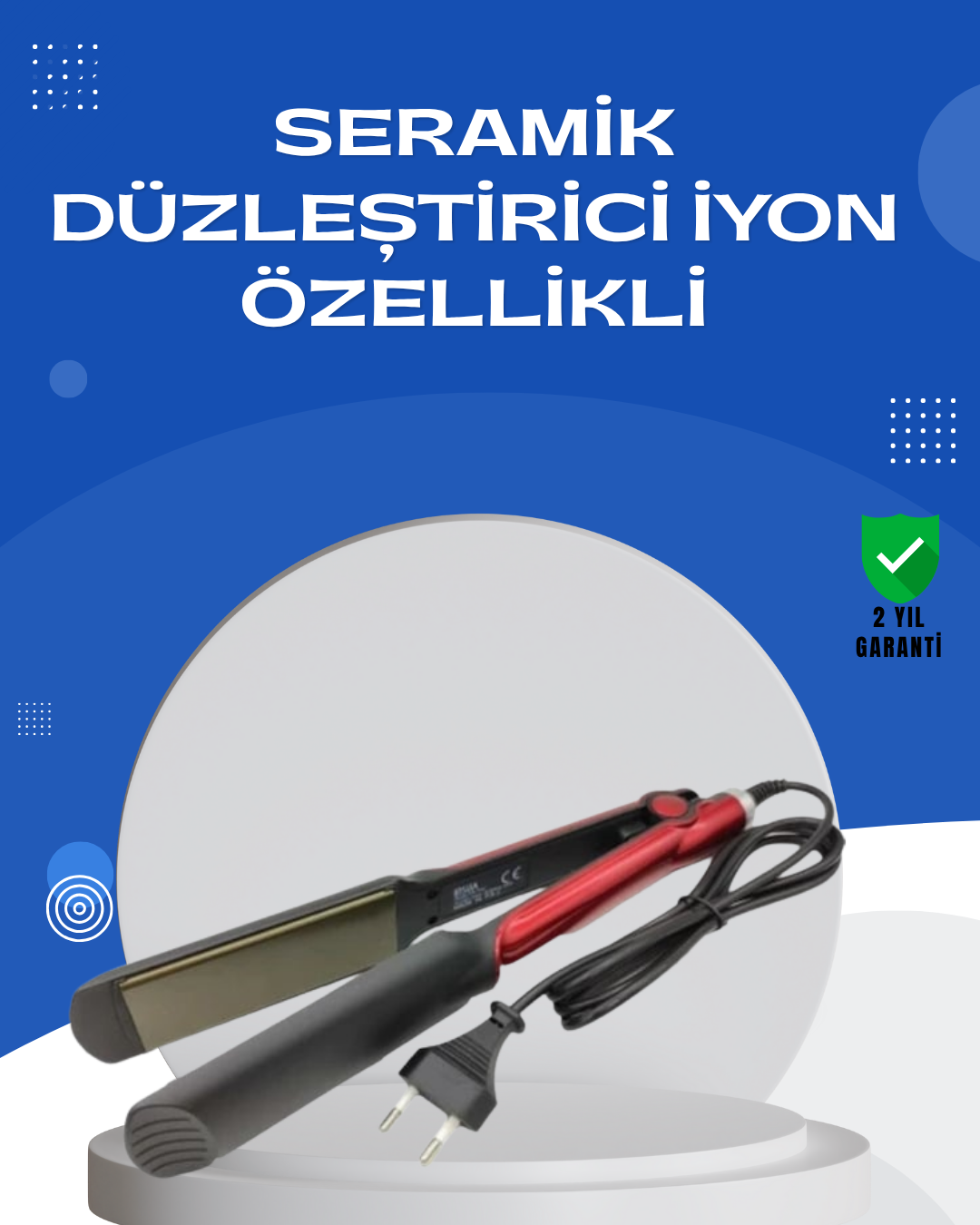 Iyon Teknolojili Düzleştirici – Düzleştirici ve Dalga Yapma Özellikli