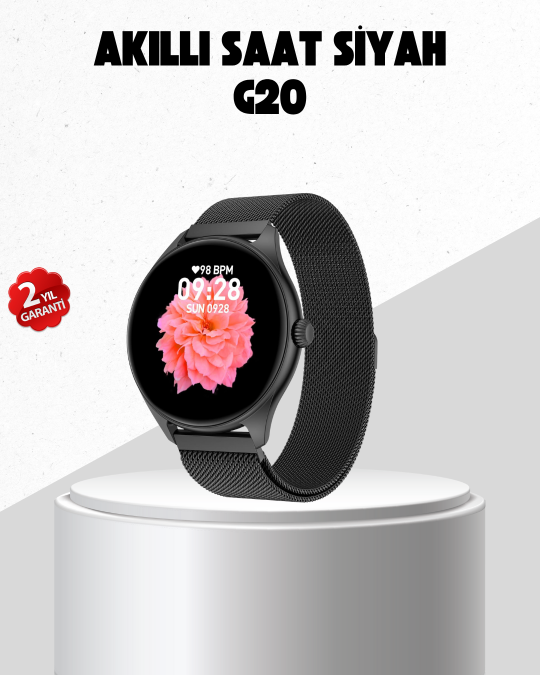 G20 Mini Akıllı Saat – iPhone & Android Uyumlu, Adım Sayar ve Uyku Takipli