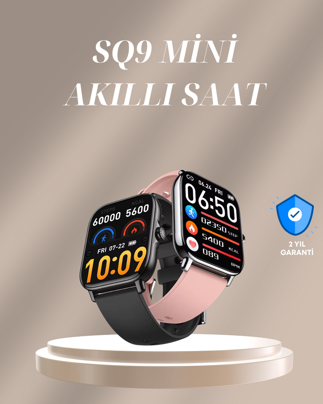 IP67 Suya Dayanıklı AMOLED Akıllı Saat Bildirim ve Sağlık Takip Özellikli