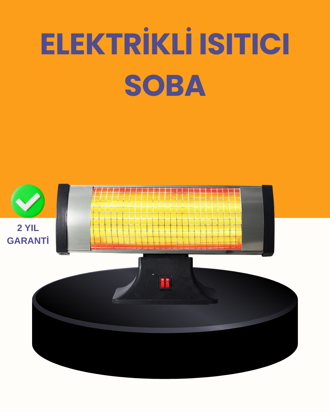 Enerji Tasarruflu 1800W Quartz Infrared Isıtıcı