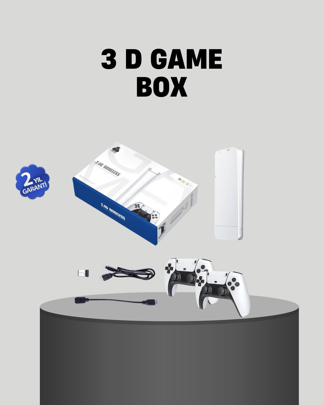 20.000 Yüklü Oyunlu Kablosuz Retro Oyun Konsolu 4K Destekli