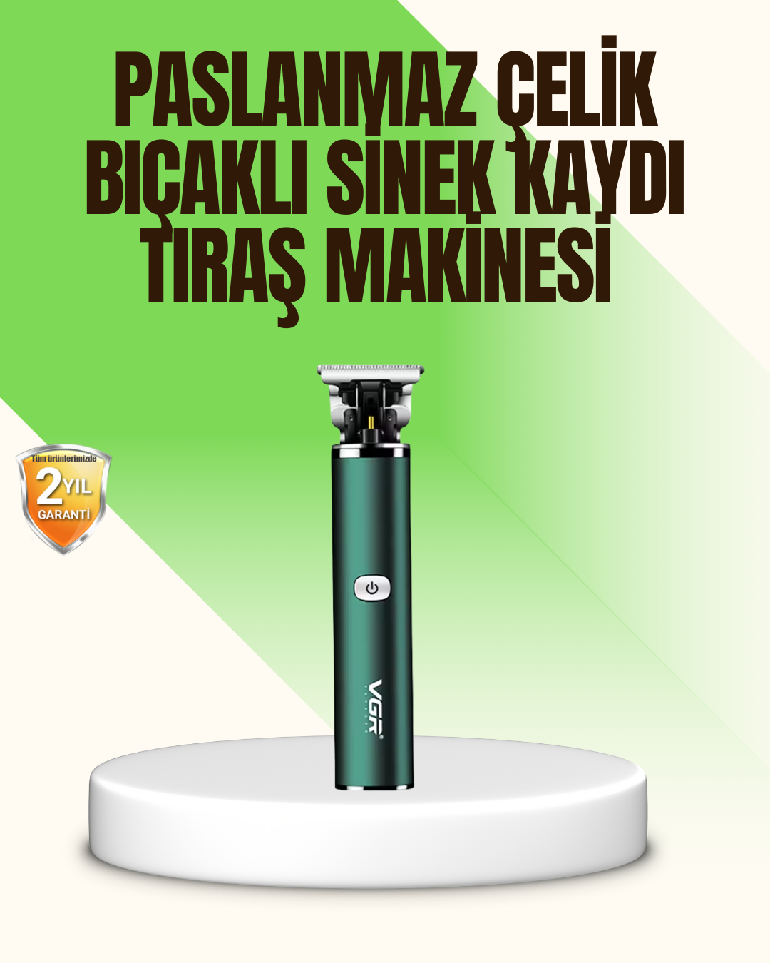 Koyu Yeşil Profesyonel Metal Gövdeli Saç Kesme Makinesi