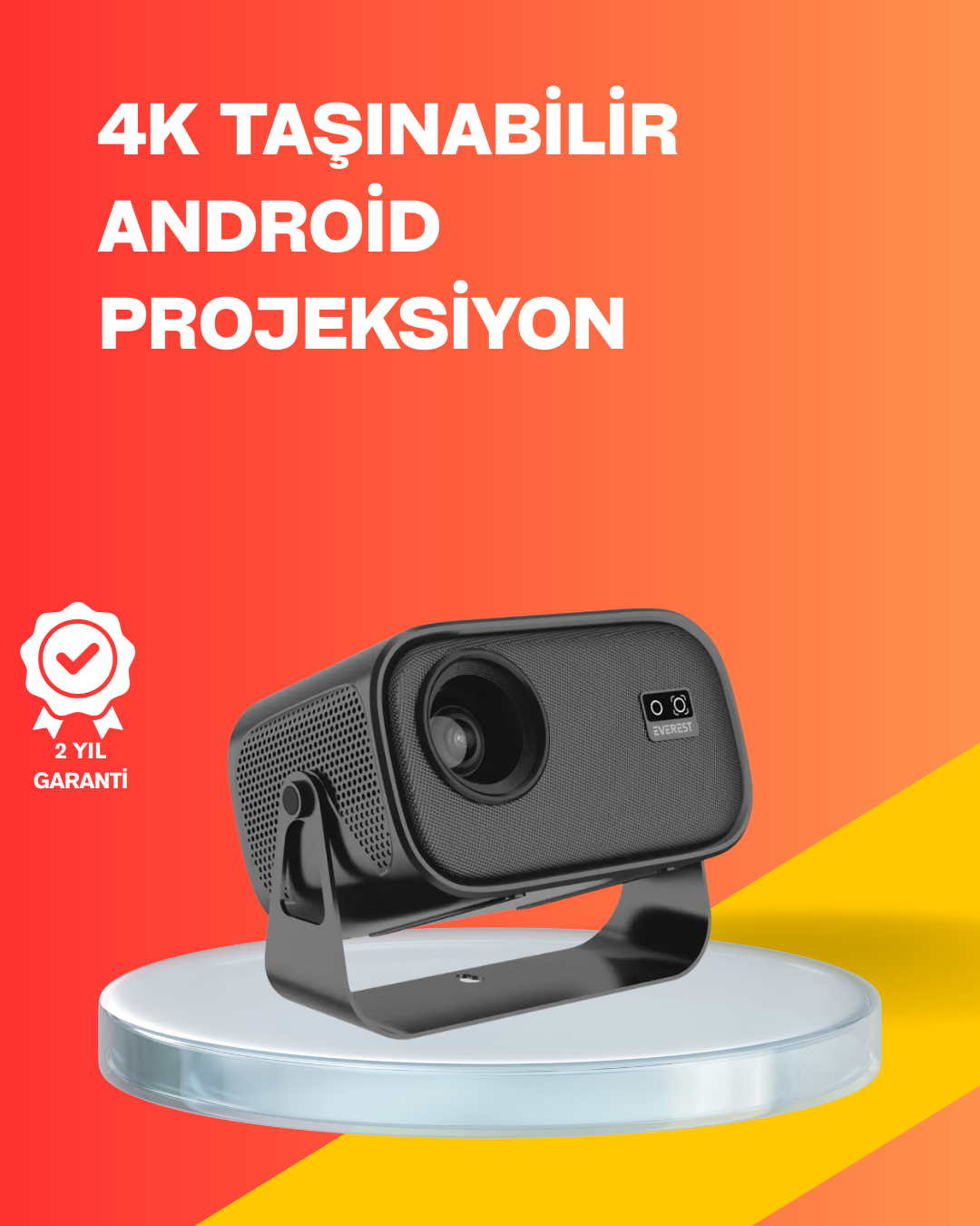 4000 Lümen Parlaklık Değerine Sahip Ev ve Ofis Projektör