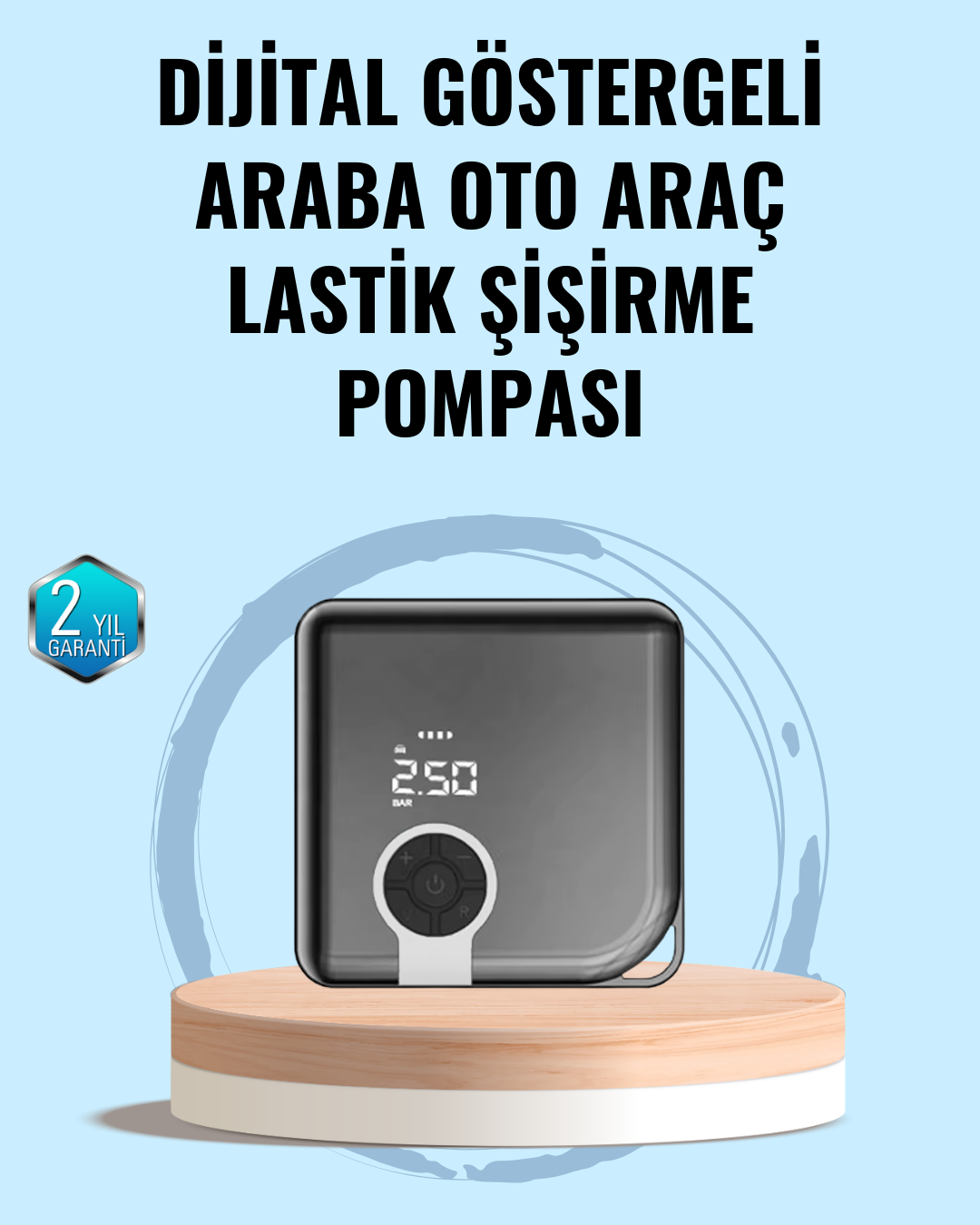 Type-C Şarj Girişli Taşınabilir Elektrikli Hava Pompası