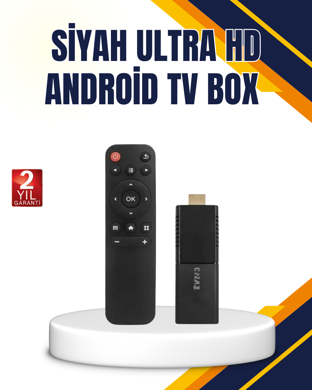 Android TV Stick 4K Ultra HD Görüntü Destekli