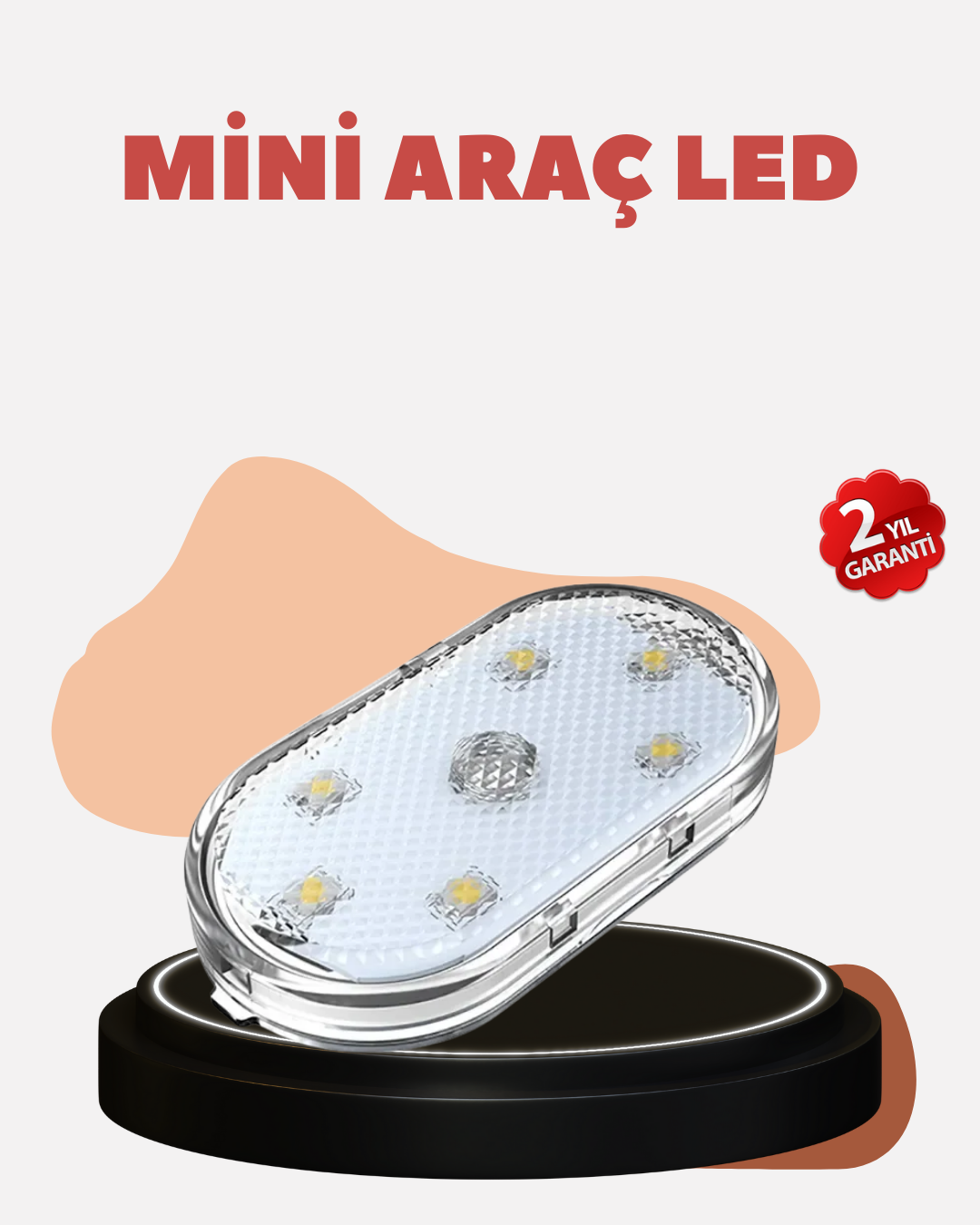 USB Şarjlı Kablosuz Manyetik Montajlı Mini LED Işık